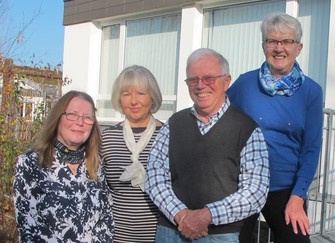 Das Seniorenteam: Lucia Seidel-Buchmann, Senta und Hubert Lutz, Hannelore Frick